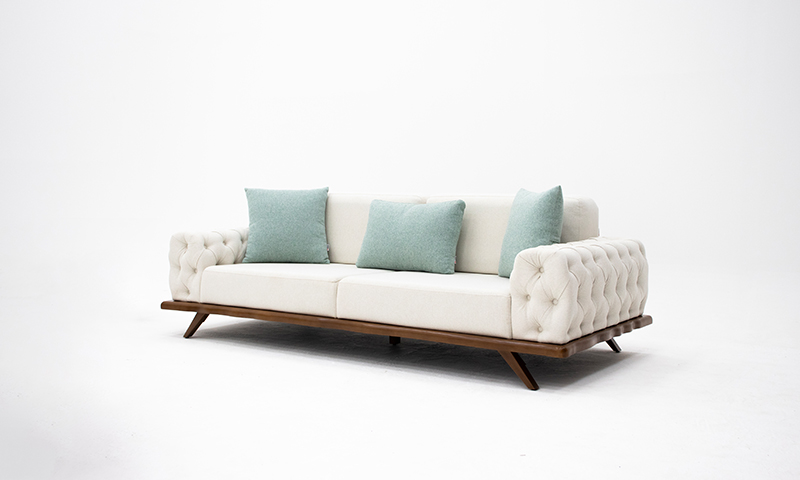 مبل مروه با دسته های لمسه کاری شده و کفه چوب راش