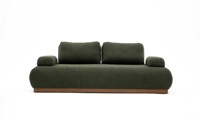 مبل مونزا با قابلیت پشتی و دسته متحرک برای تخت خواب شده و دارای کفه نرم با ویسکوز پر قو